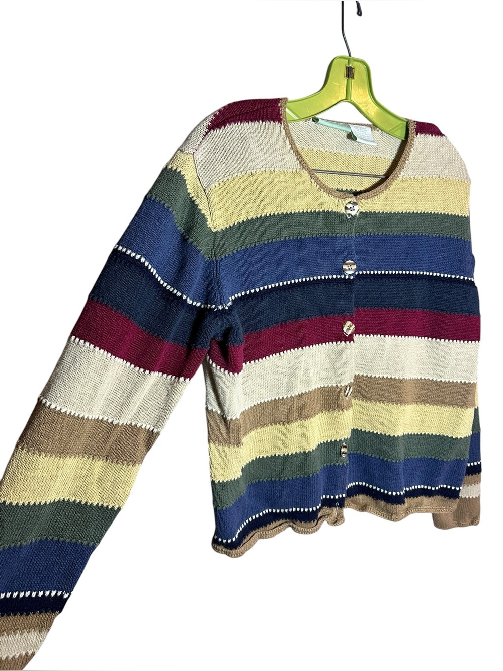 220 Hickory Knit Striped Sweater Womens size Medium - Picture 2 of 5